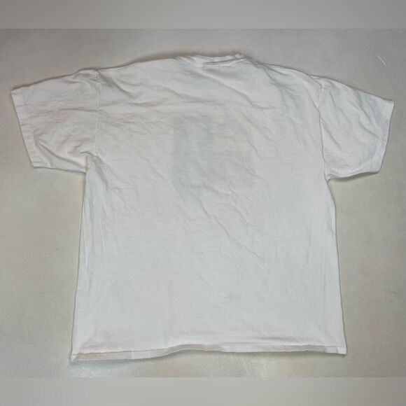 VINTAGE Marsha For Marshalls Graphic T-shirt Men XL White 90s Single Stitch - Picture 8 of 10